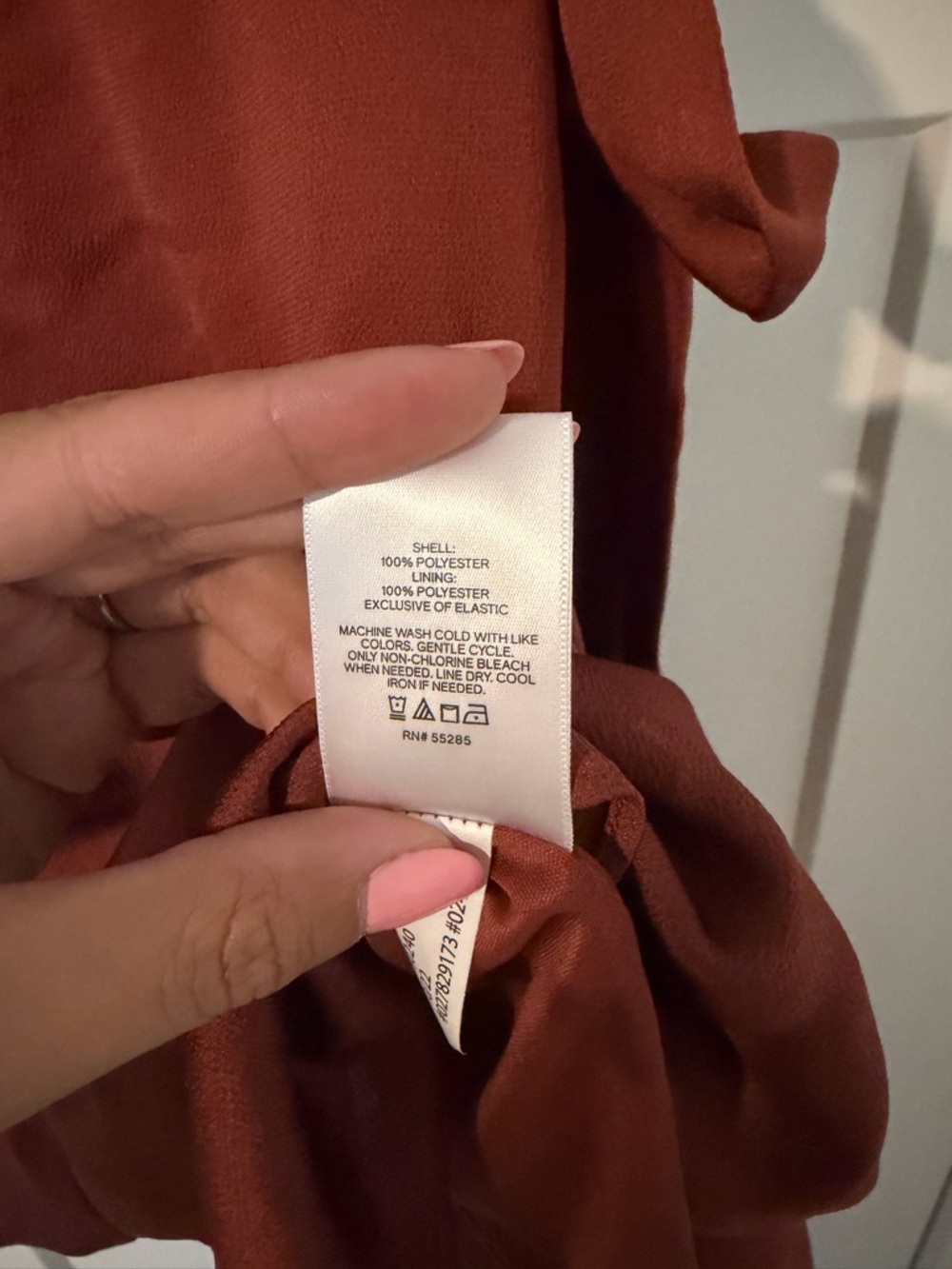 Express Rust Brown Spaghetti Strap Dress - Picture 4 of 5